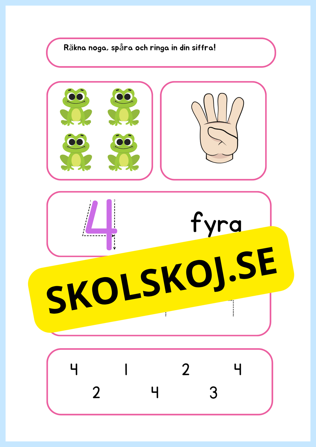 Jag lär mig siffror - 1 - 10