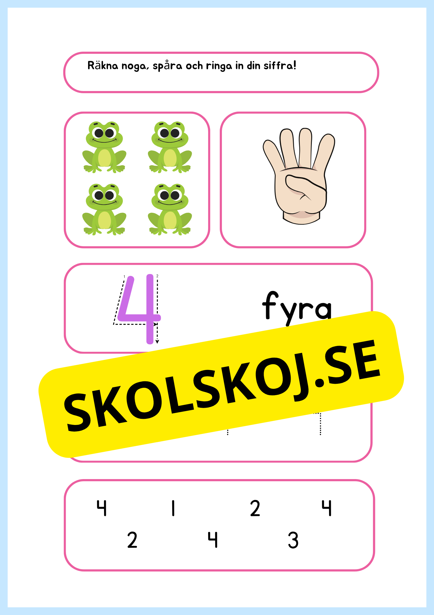 Jag lär mig siffror - 1 - 10