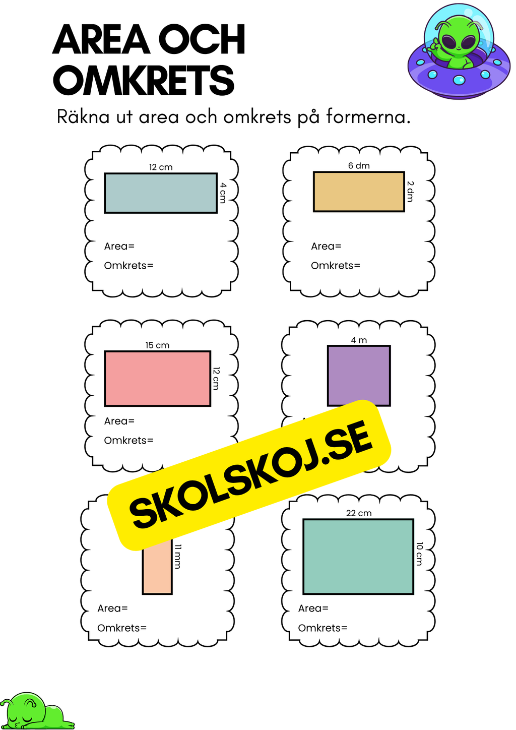 Area och omkrets - Årskurs 4 - 5