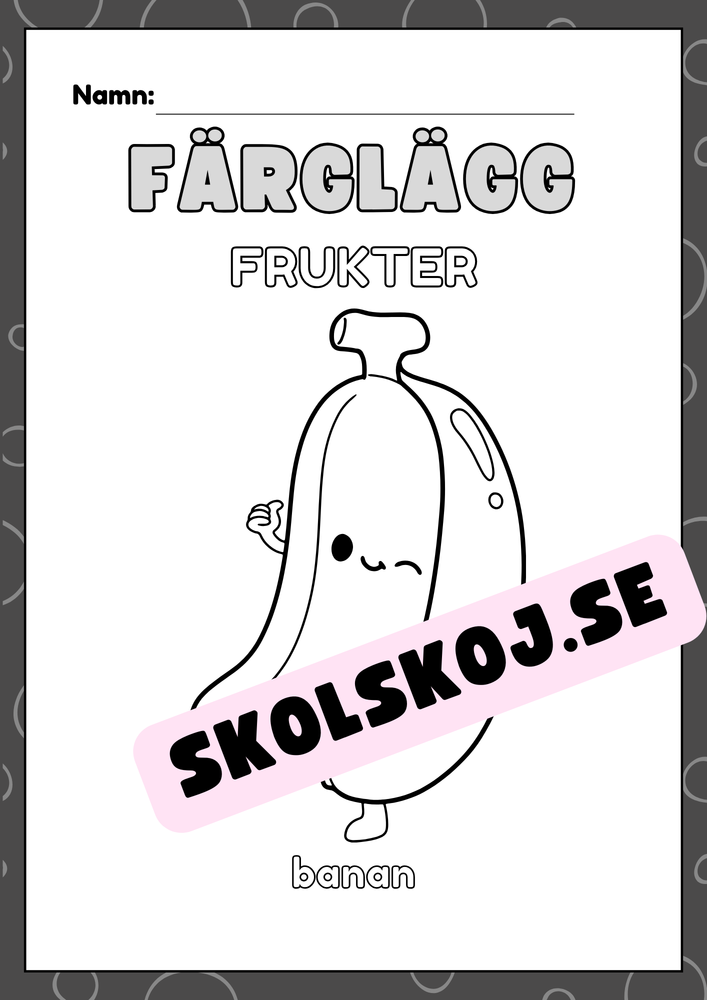 Färglägg frukter - Häfte