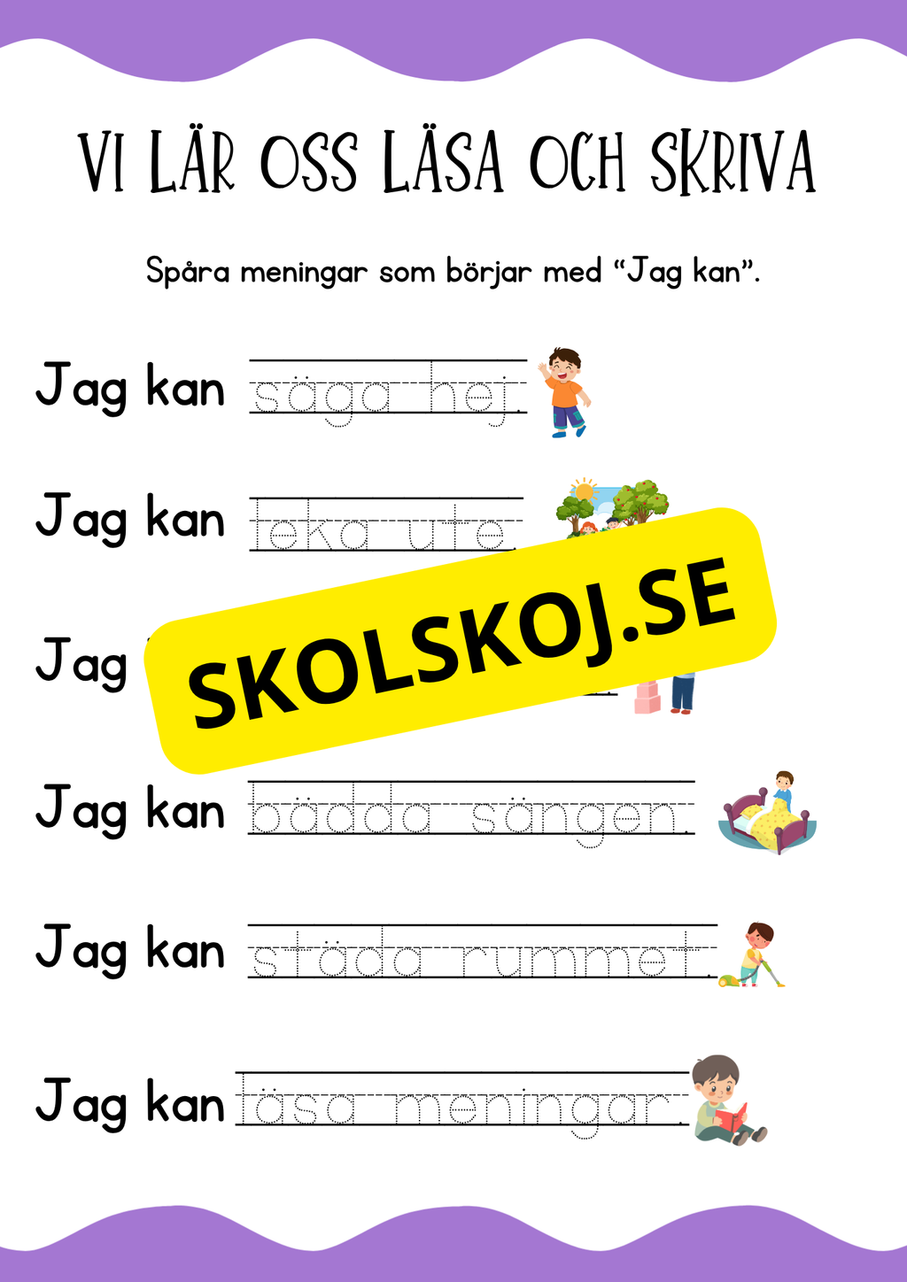 Vi lär oss läsa och skriva - Jag kan