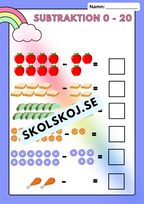 Addition och subtraktion - 0 - 20 - Häfte