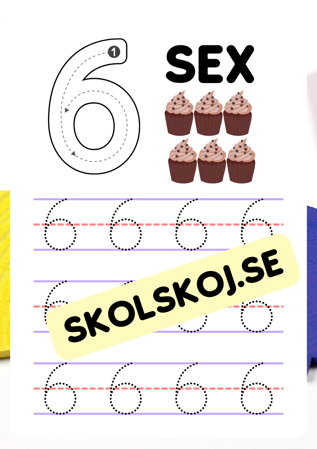 Jag lär mig skriva siffror - 1 - 10