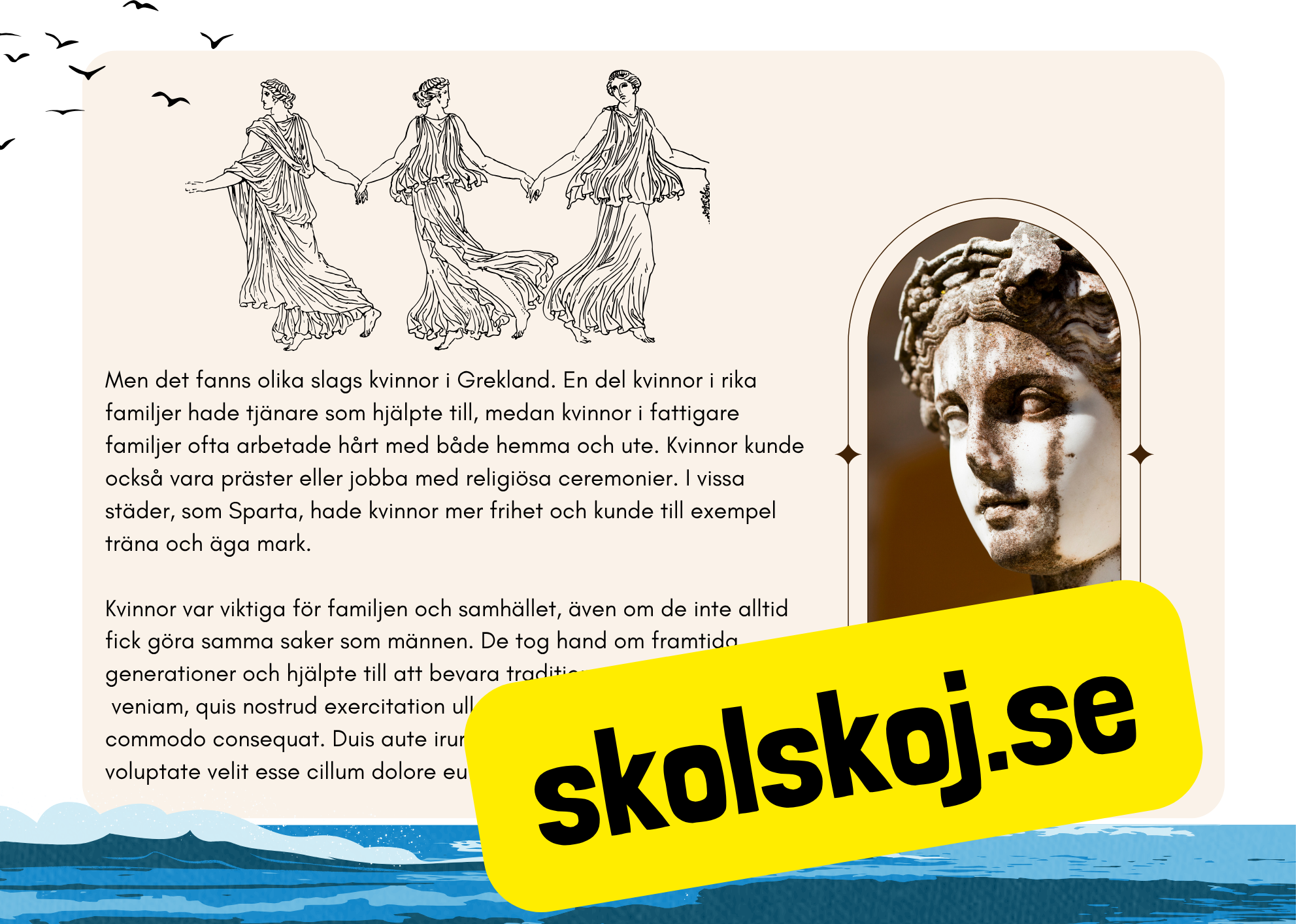Antika Grekland - Fakta + frågor - Årskurs 4 - 9