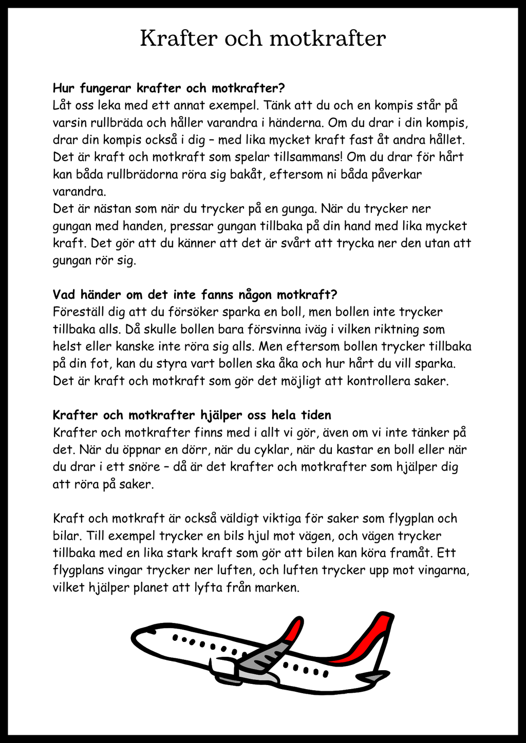 Kraft och rörelse - Så fungerar världen omkring oss - Åk 4 - 6