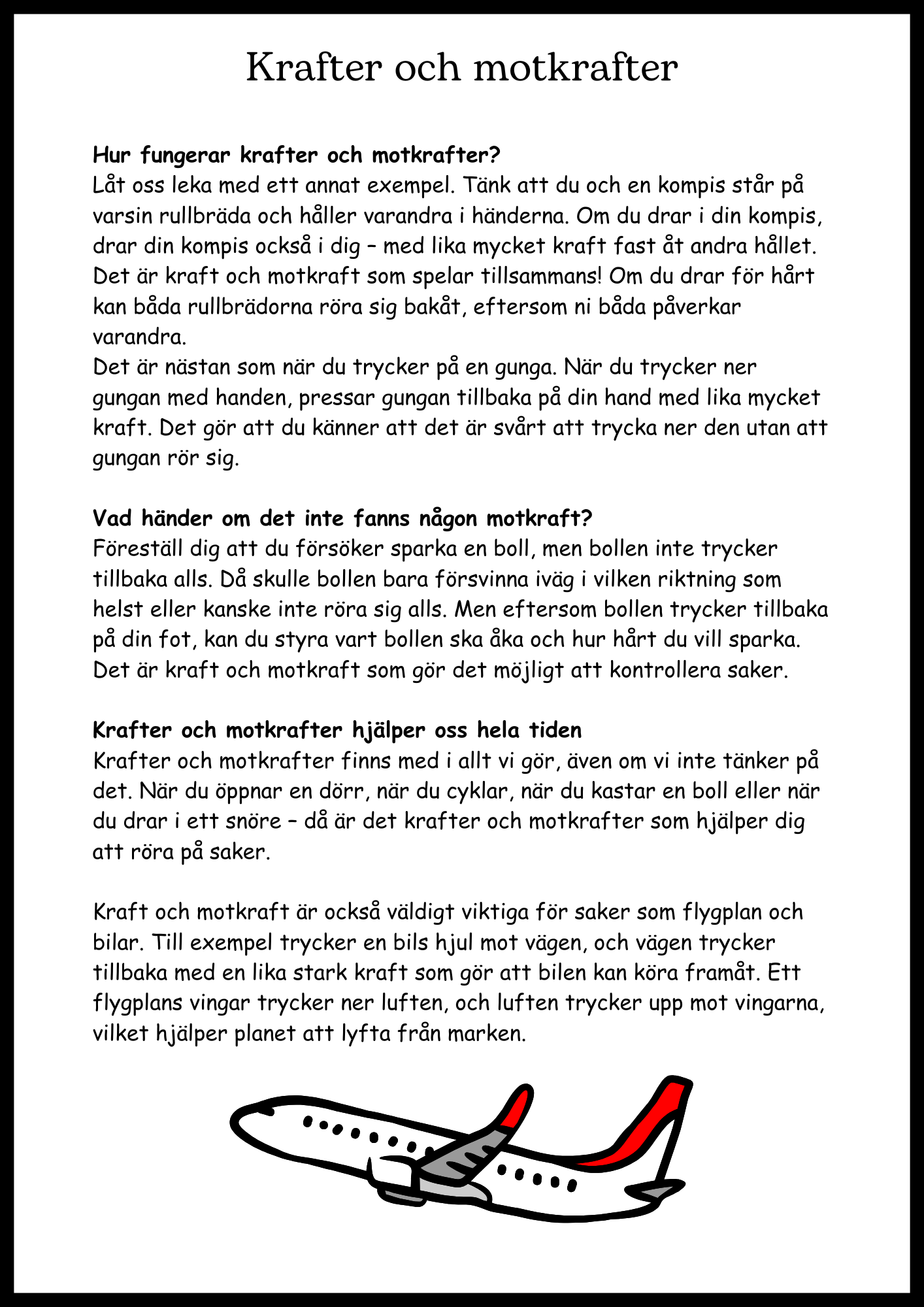 Kraft och rörelse - Så fungerar världen omkring oss - Åk 4 - 6