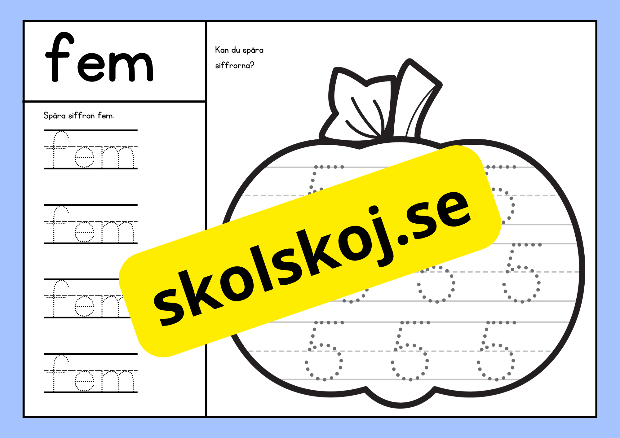 Spåra siffrorna - 0 - 9 - Häfte
