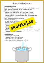 Kemins magiska värld - Fakta + frågor - Åk 4 - 6