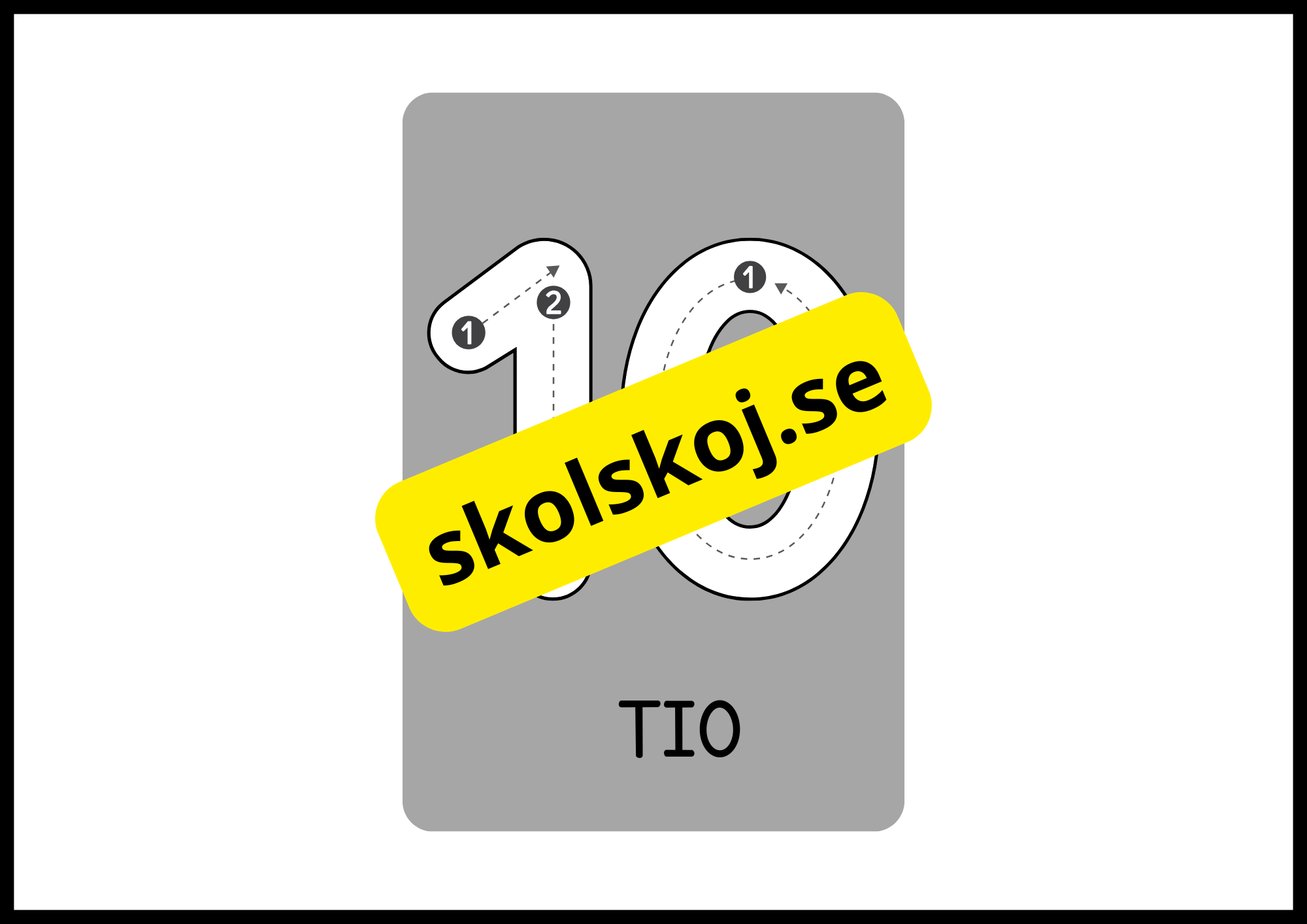 Färgglada sifferträningskort