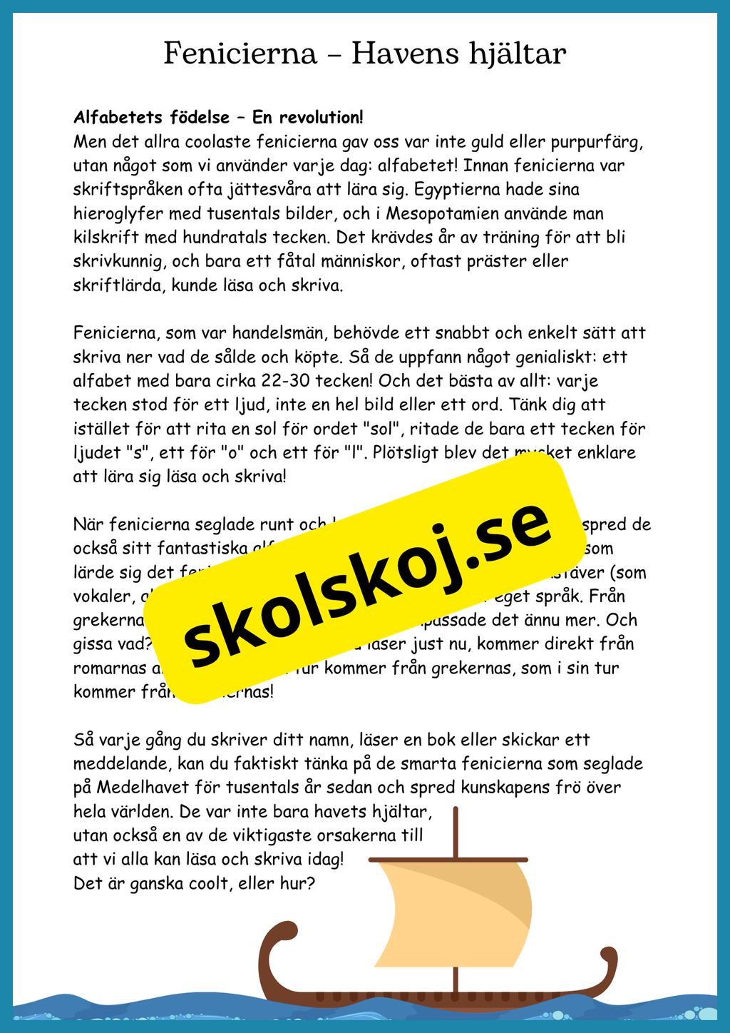 Antikens värld: En tidsresa runt Medelhavet + frågor - Åk 4 - 9