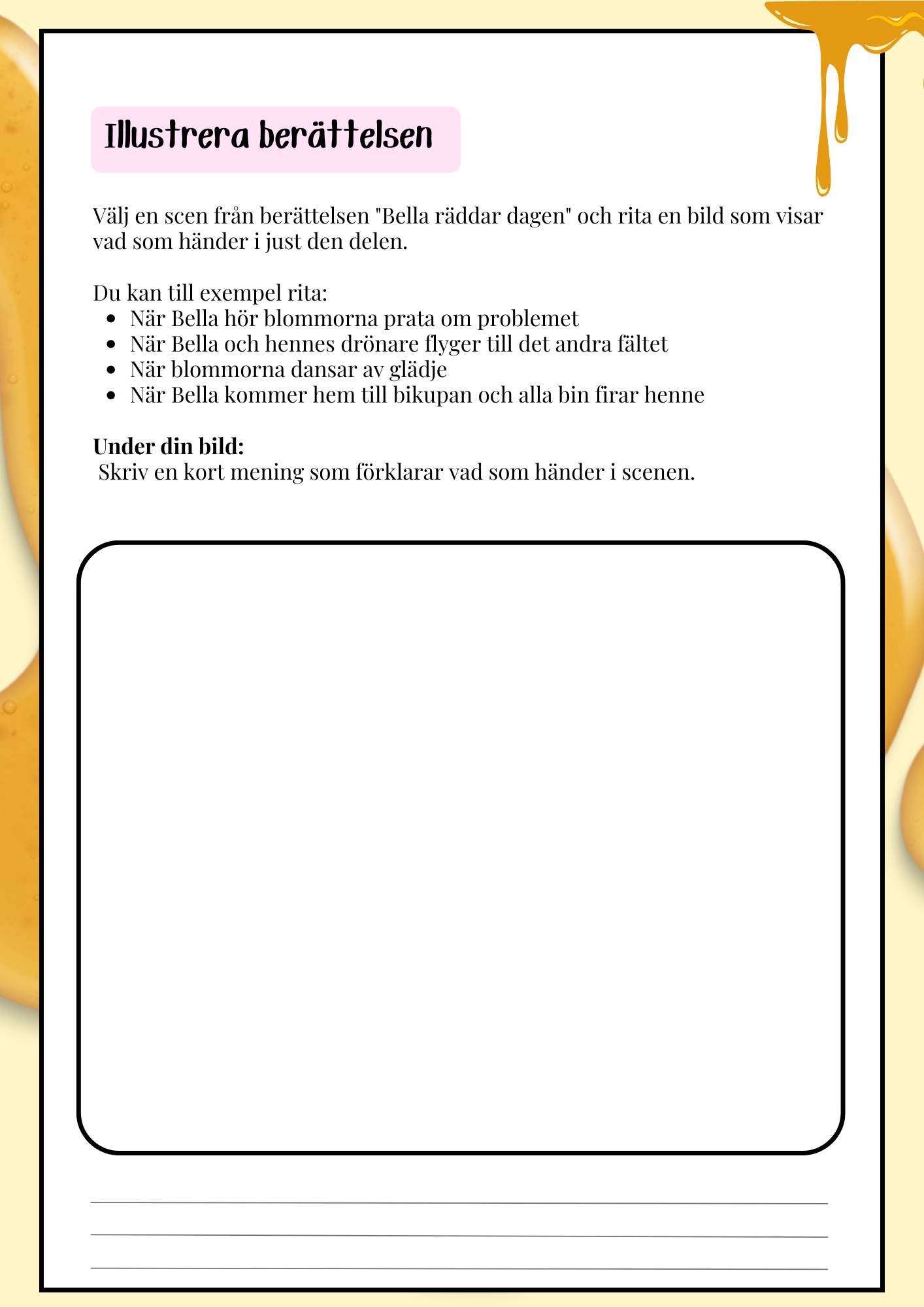 Bella räddar dagen - Läsförståelse - Åk 3 - 6