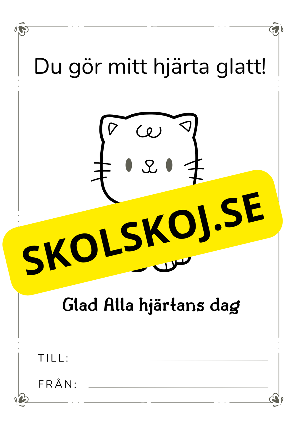 Alla hjärtans dag-kort