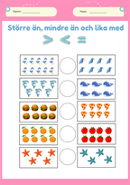 Större än, mindre än och lika med - Häfte