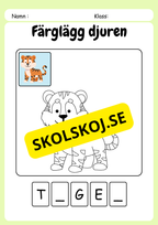 Färglägg, titta och skriv - Häfte