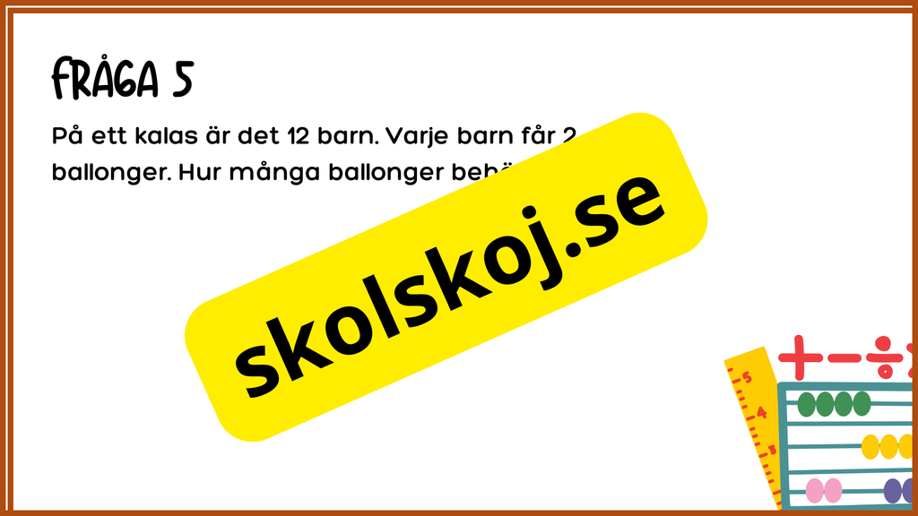 Problemlösning årskurs 3 - Blandade uppgifter