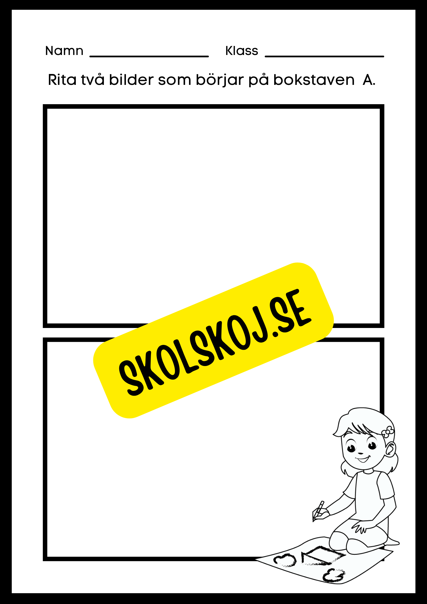 Veckans bokstav - Bokstaven Aa
