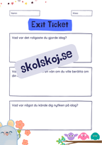 Exit ticket - 8 sidor
