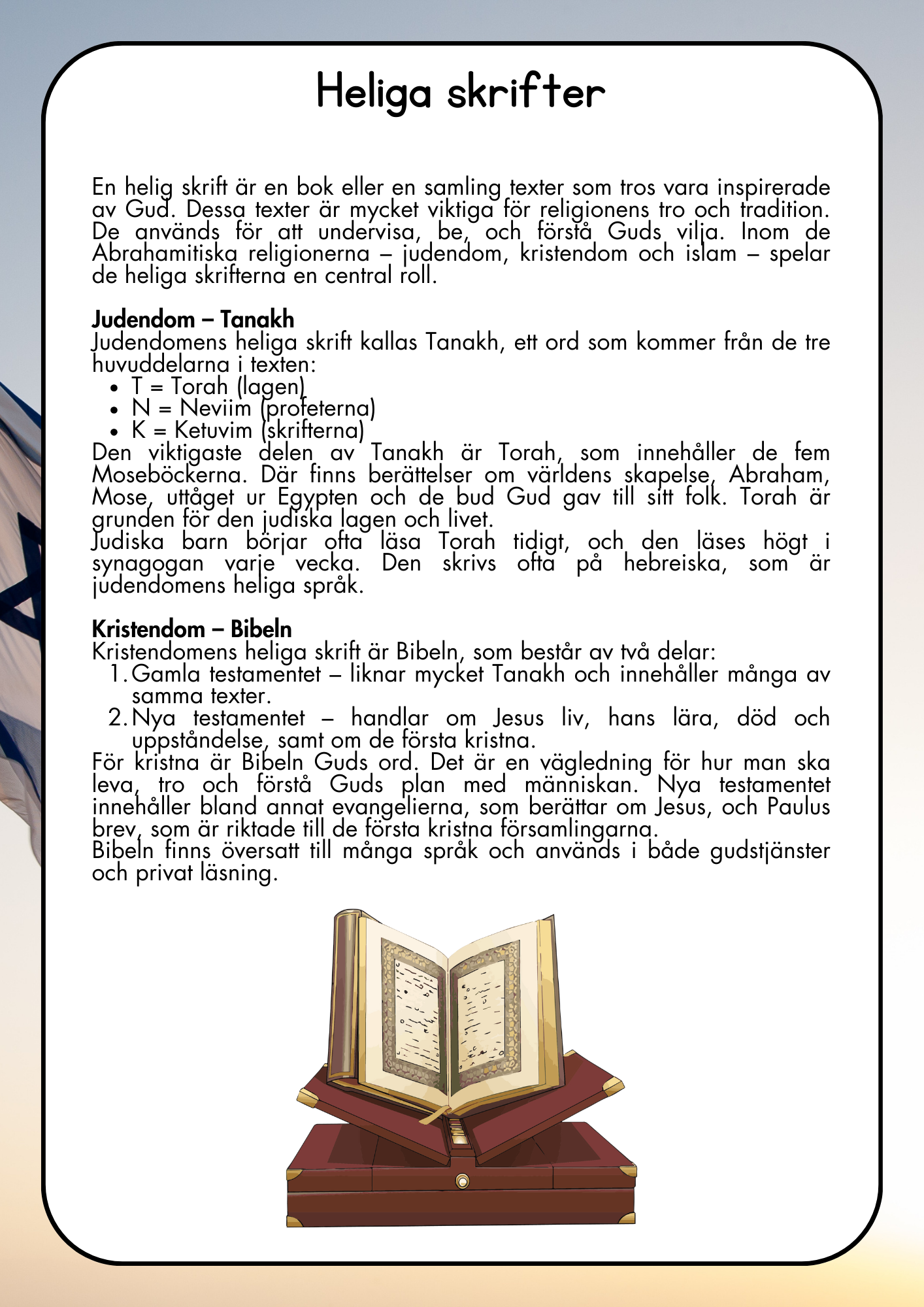 De Abrahamitiska religionerna - Årskurs 4 - 6