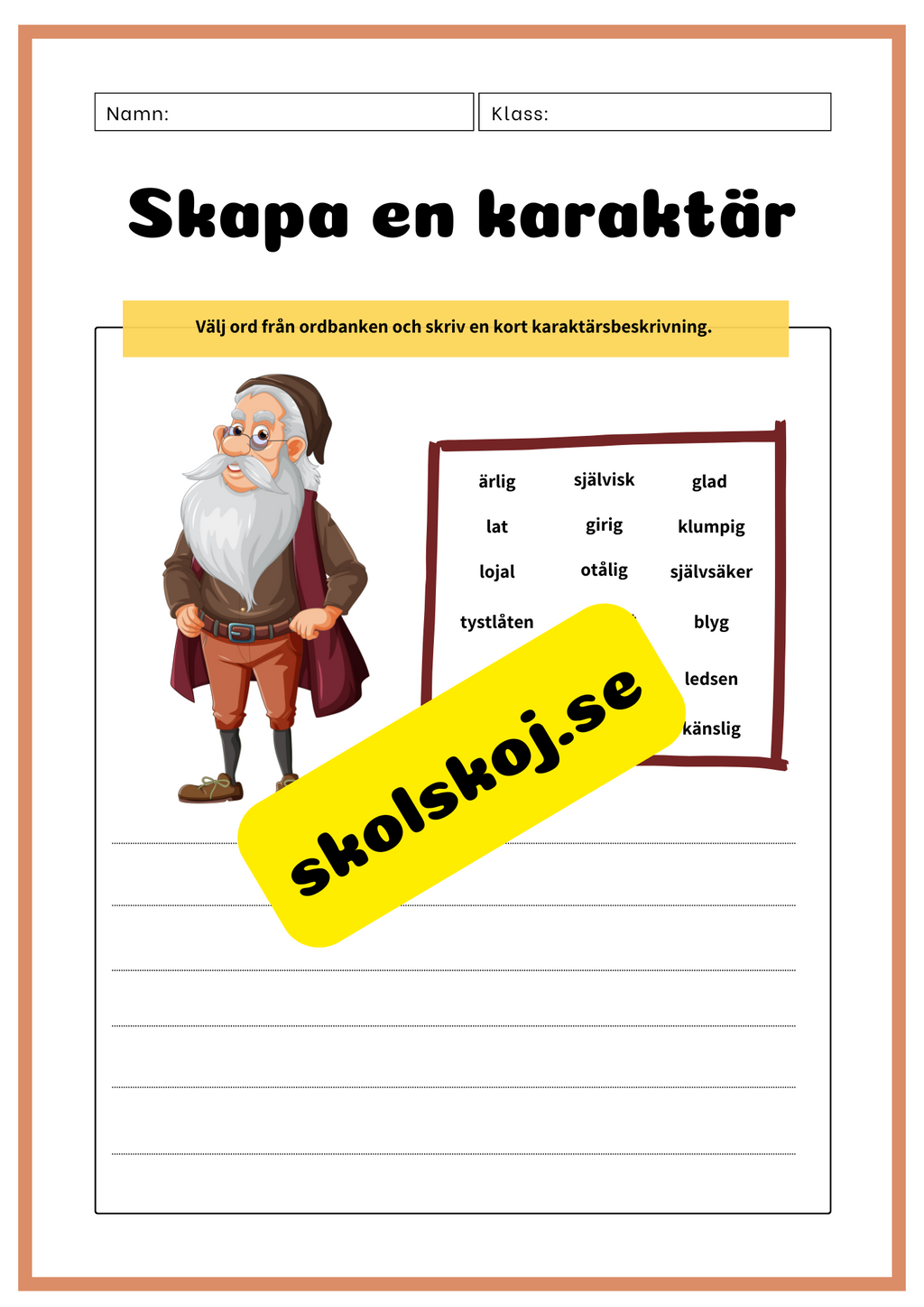 Skapa en karaktär