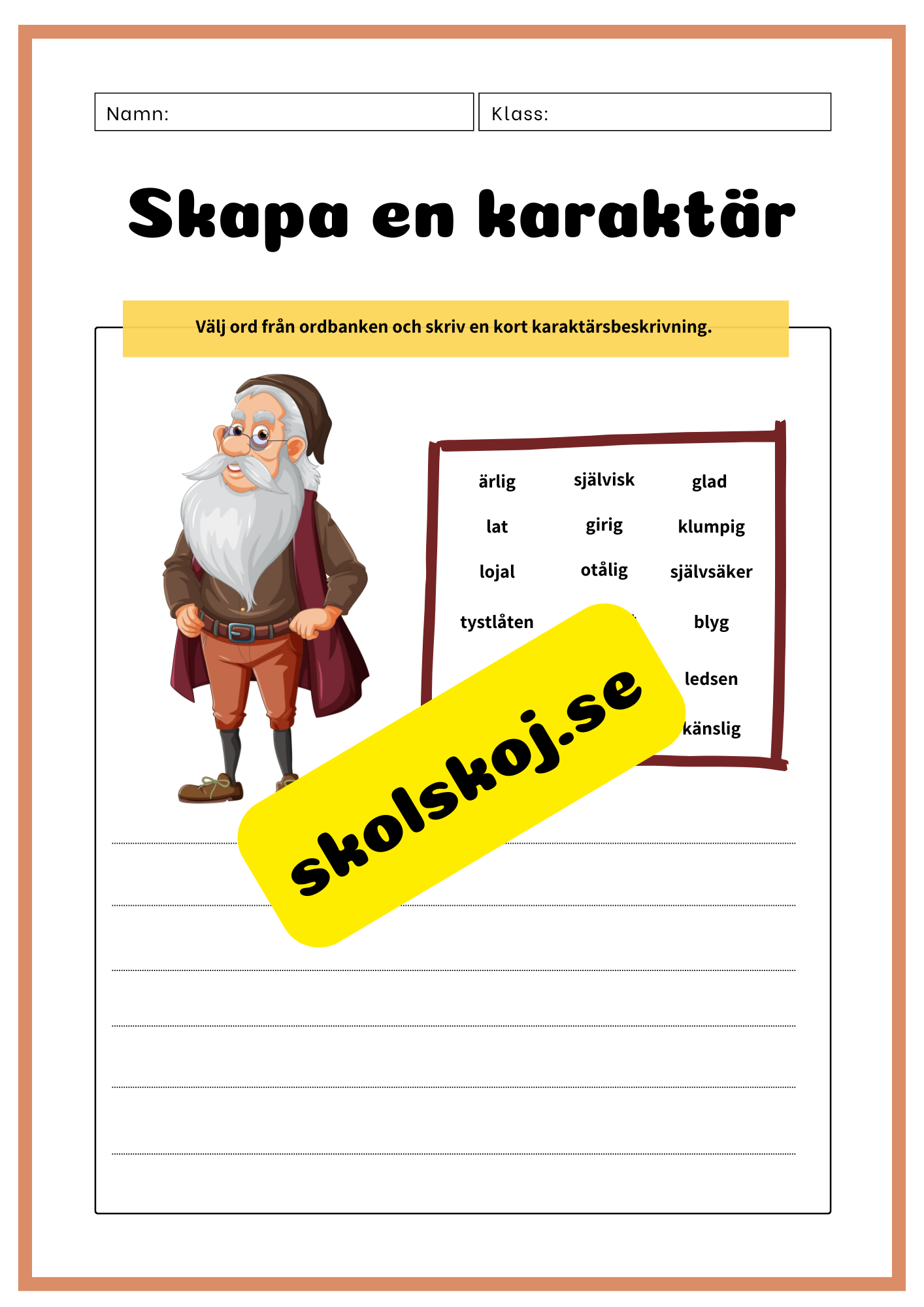 Skapa en karaktär