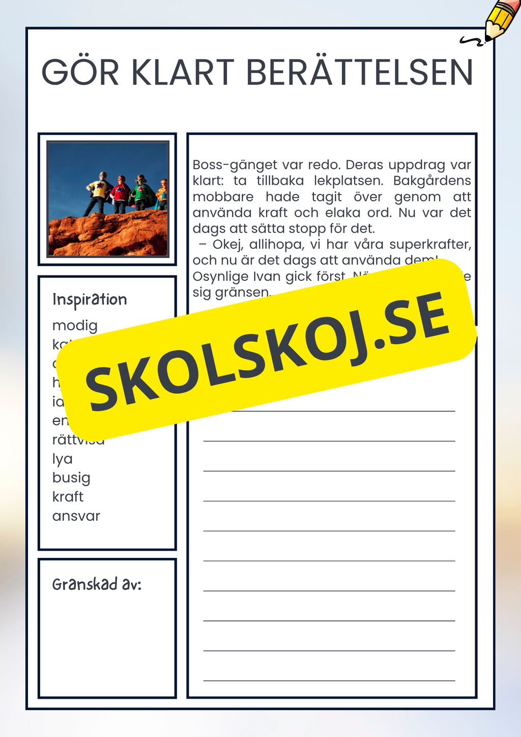 Gör klart berättelsen - Häfte