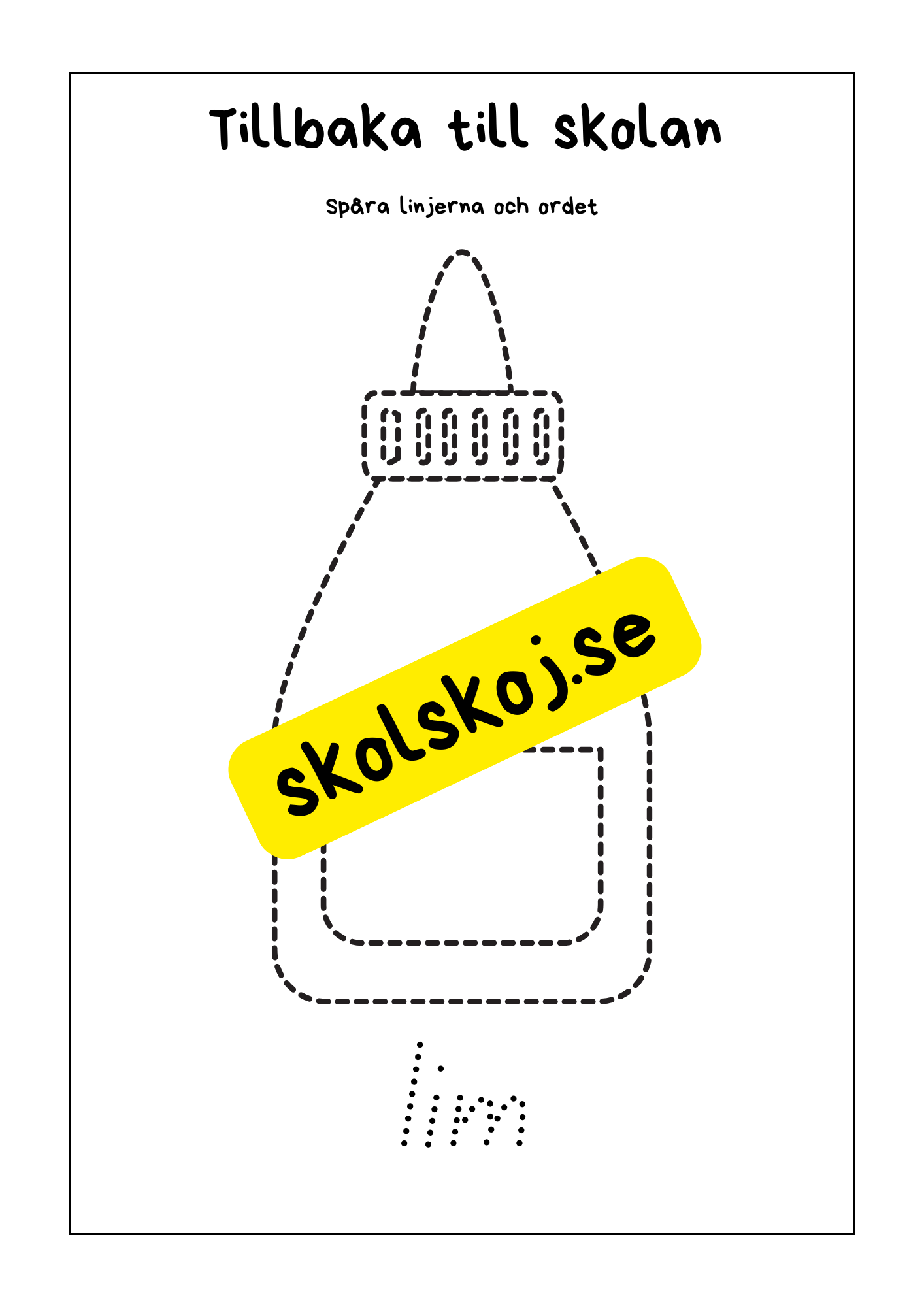 Tillbaka till skolan - Skrivträning