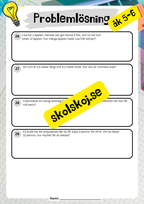 Problemlösning - Matematik - Årskurs 5-6