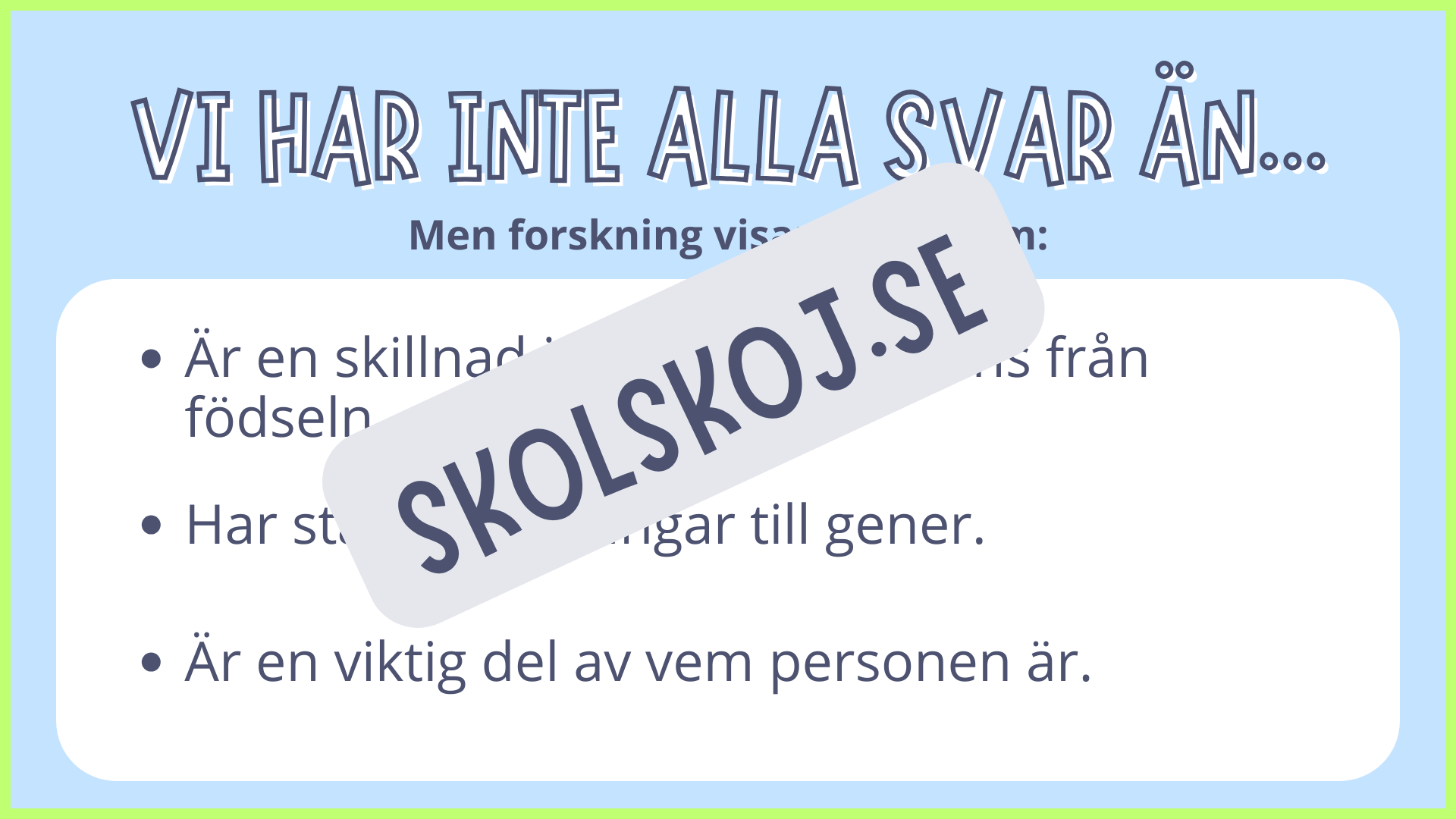 Vad är autism - Presentation