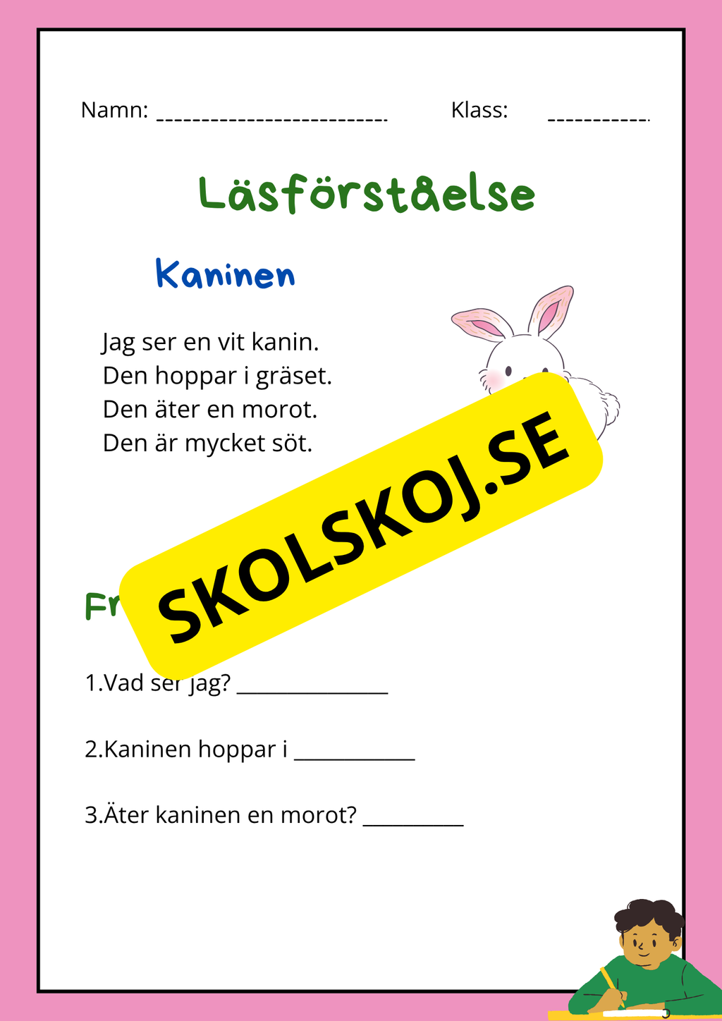 Enkel läsförståelse - Tema djur