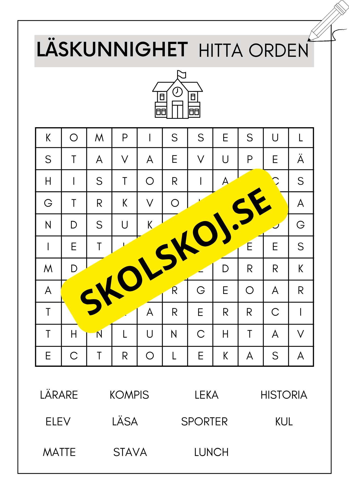 Extra uppgifter - Årskurs 2 - 3