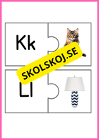 Pusselkort med bokstäver