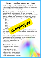 Ljusets hemligheter - Faktatext + frågor och experiment - Årskurs 4 - 6