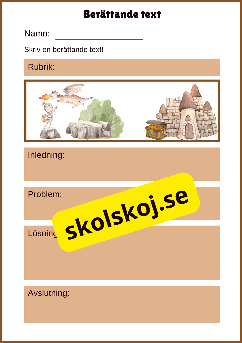Skriv en berättande text - Häfte