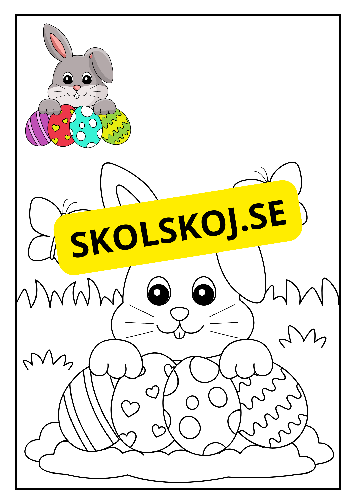 Hej påsk - Målarbok