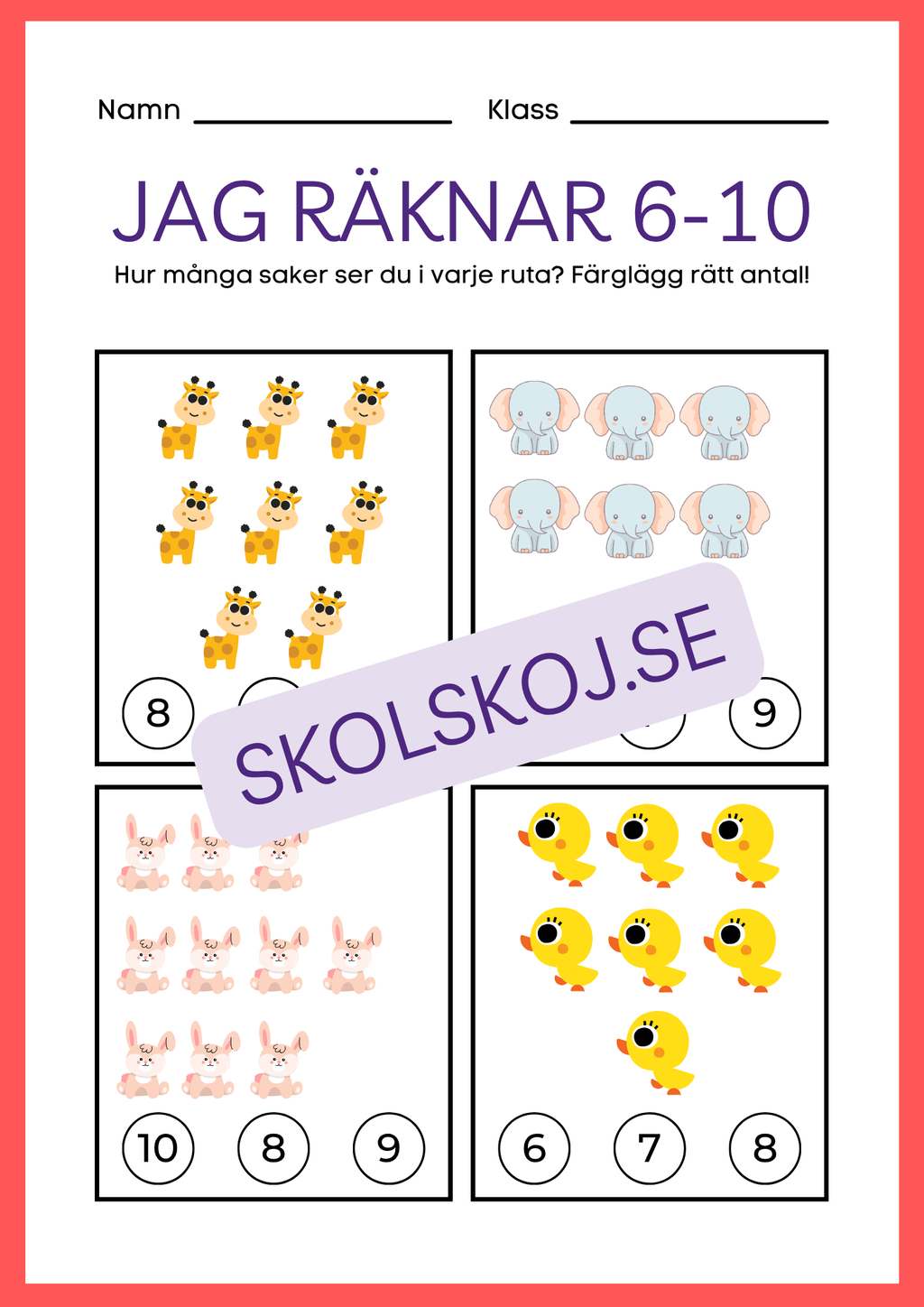 Jag räknar 6 - 10 - Häfte