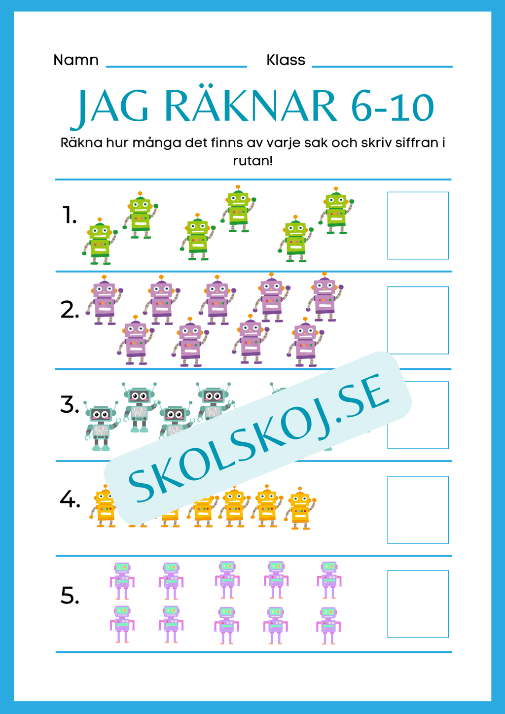 Jag räknar 6 - 10 - Häfte - Del 2