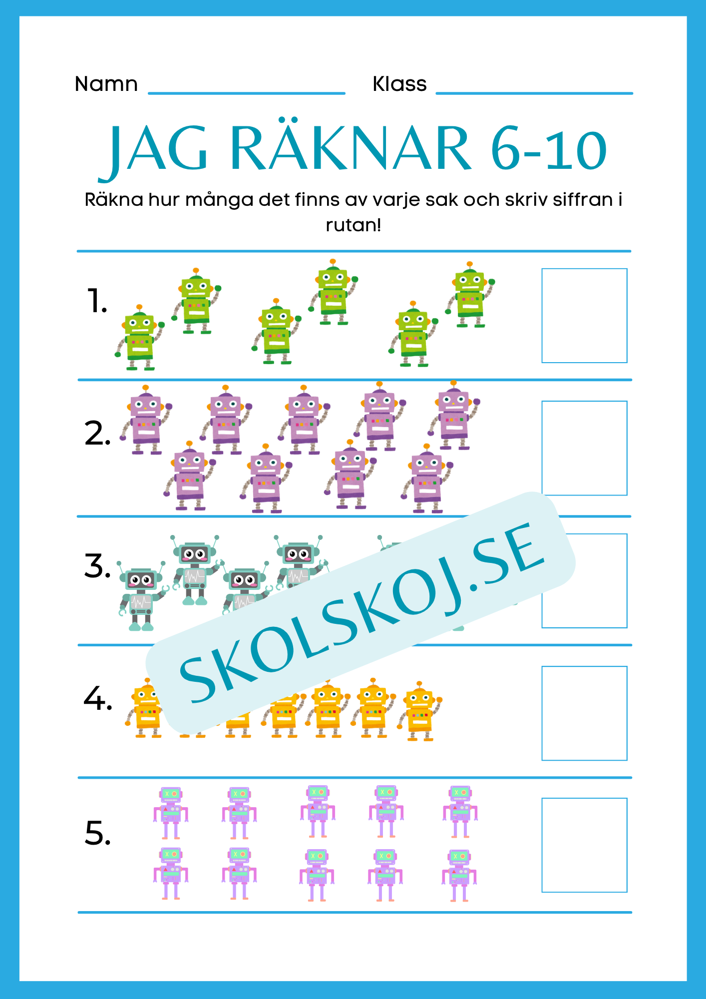 Jag räknar 6 - 10 - Häfte - Del 2