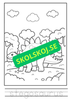 Dinos målarfest - Spåra och färglägg