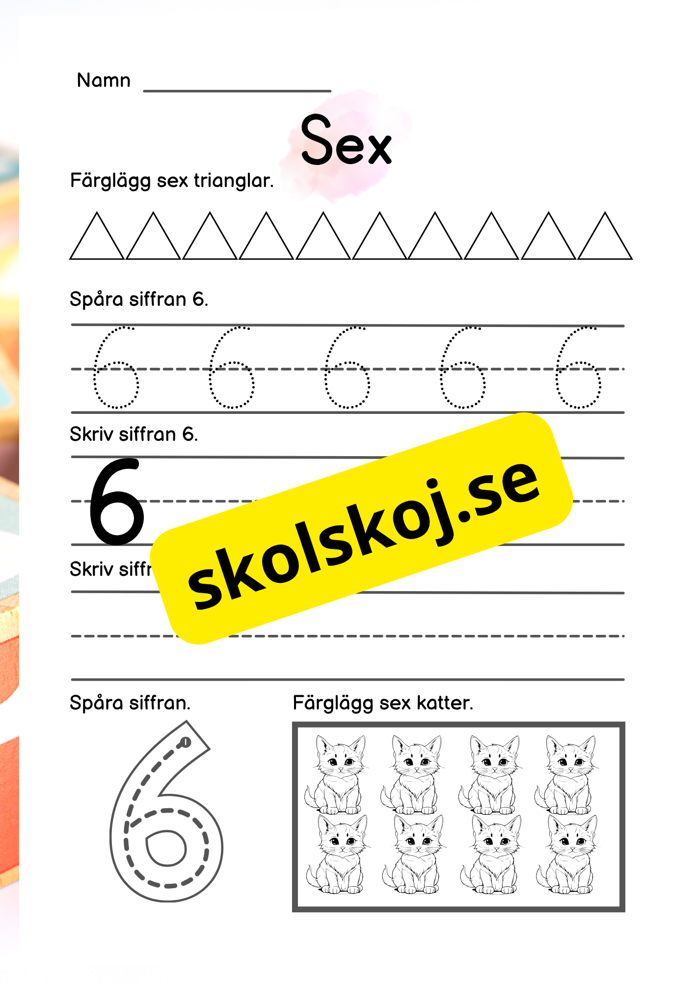 Vi lär oss siffror 1 - 10 - Häfte