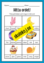 Hitta ordet - Häfte
