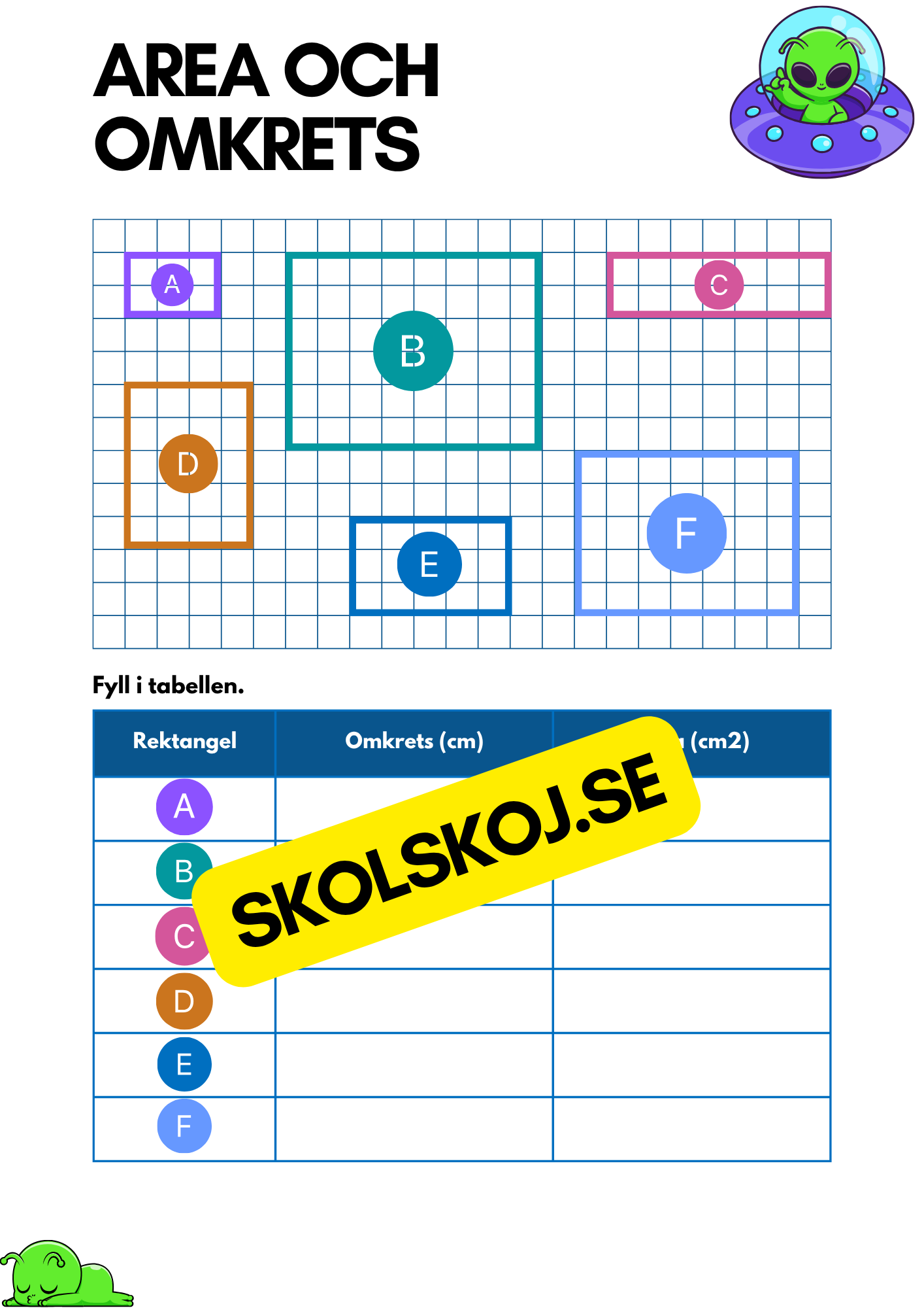 Area och omkrets - Årskurs 4 - 5