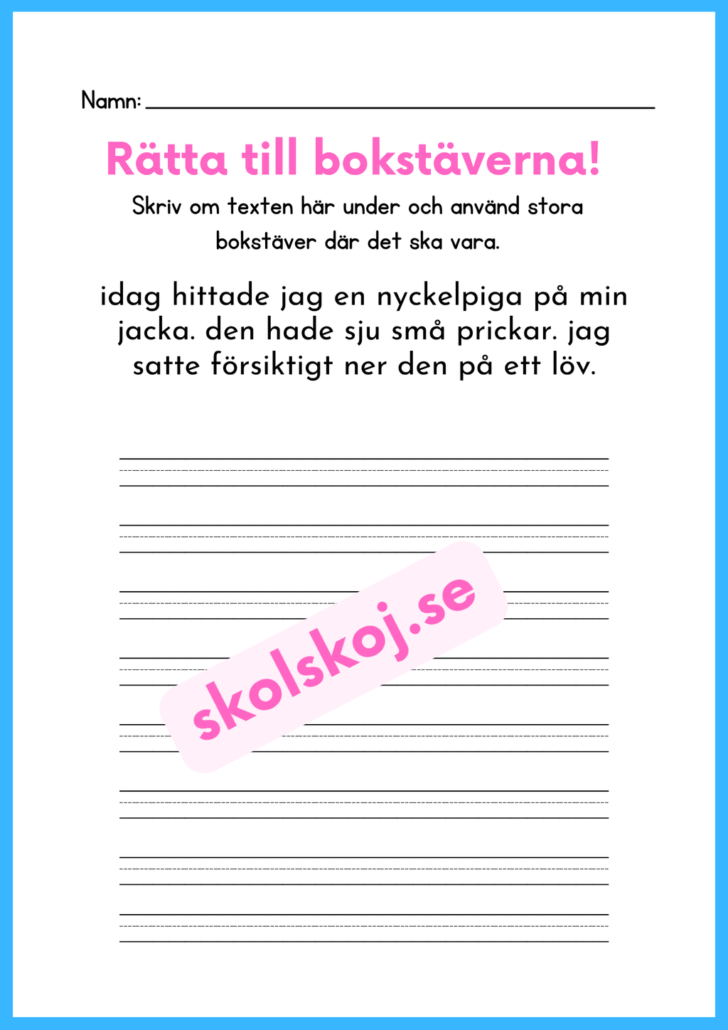 Rätta till bokstäverna