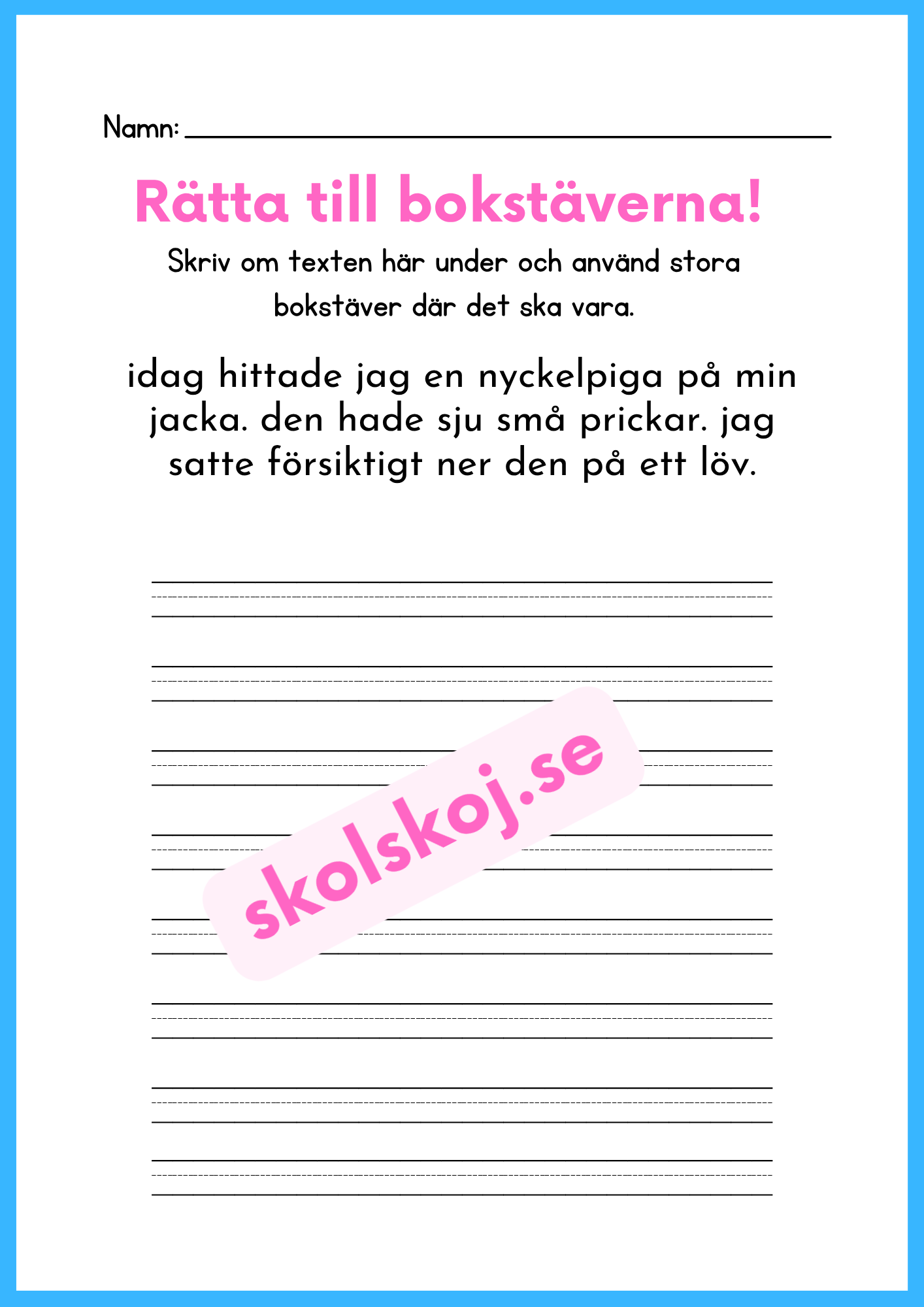 Rätta till bokstäverna