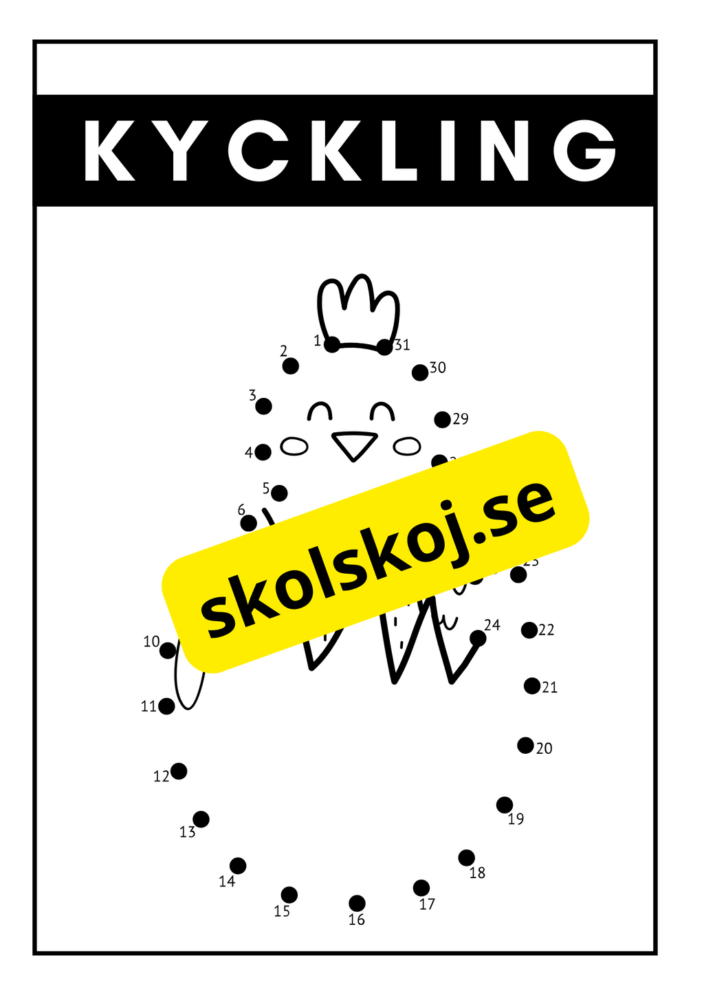 Djuren på bondgården - Prick till prick