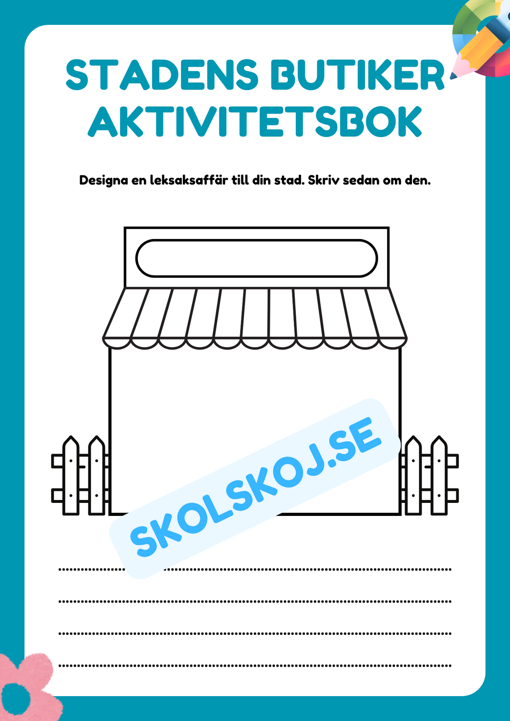 Stadens butiker - Aktivitetsbok