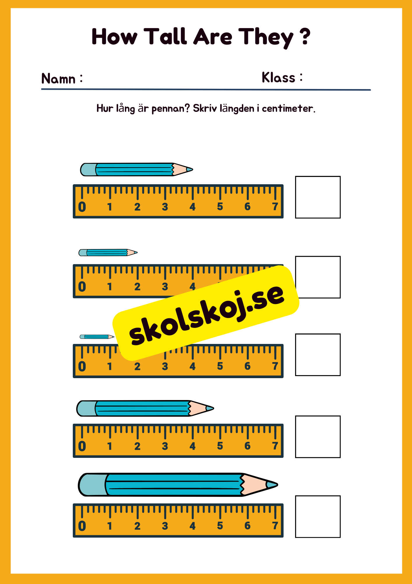 Vi lär oss mäta - Häfte