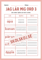 Jag lär mig ord 3 - Häfte