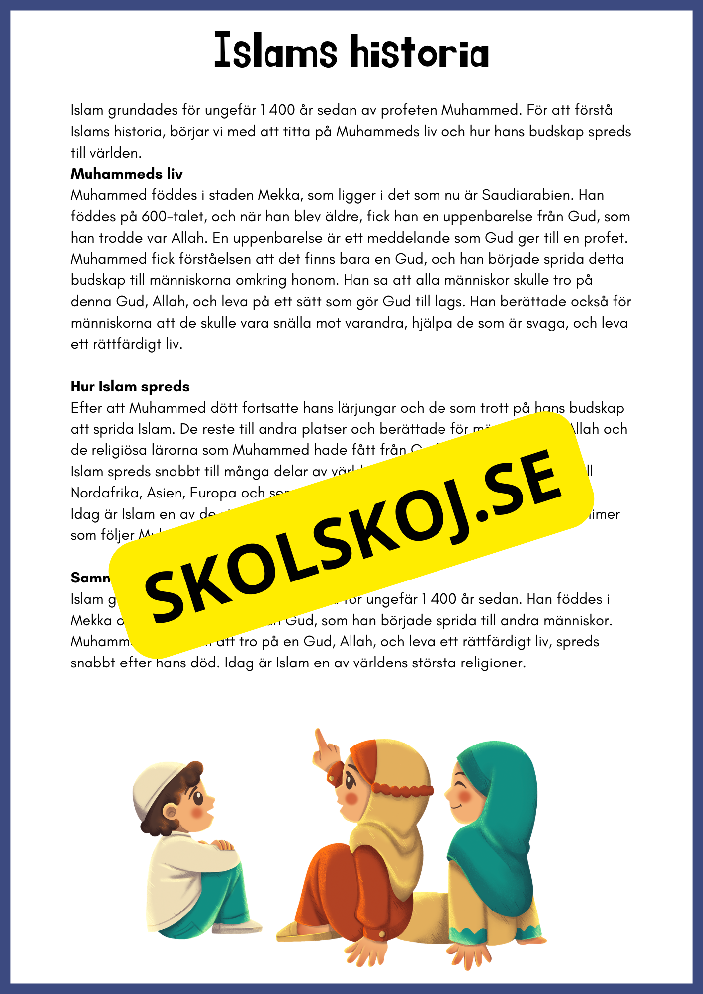 Vad är Islam? - Häfte - Åk 3 - 6