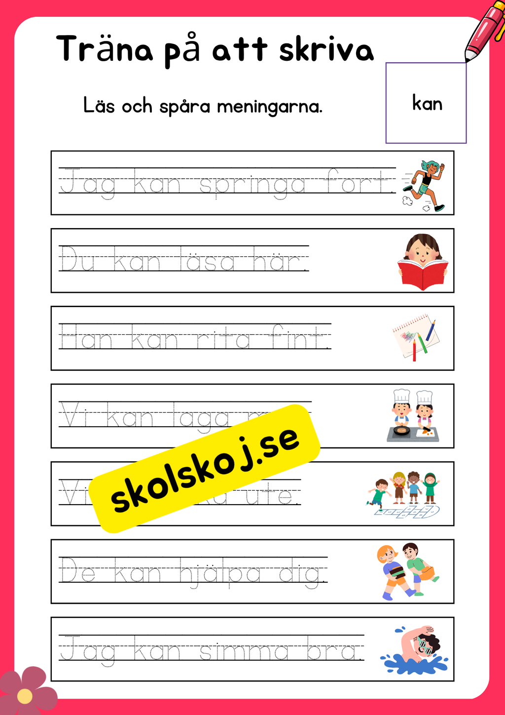 Träna på att skriva - Häfte