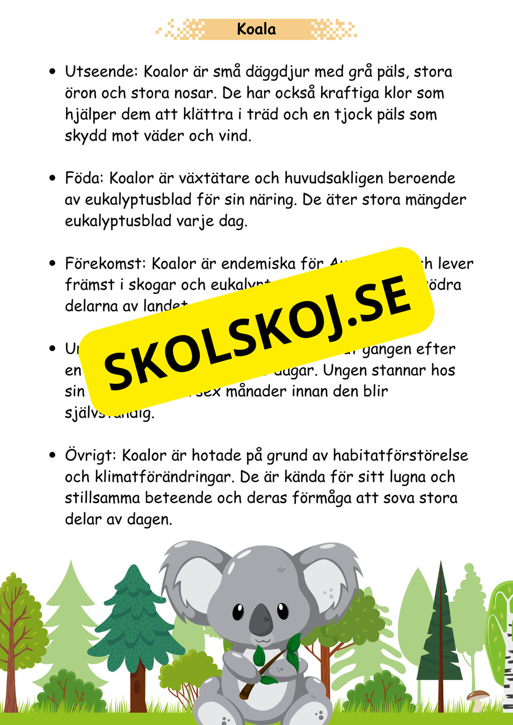 Faktatexter om 17 vilda djur + vikböcker (34 sidor)